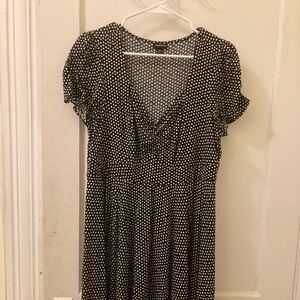 Black and White polka dot skater dress